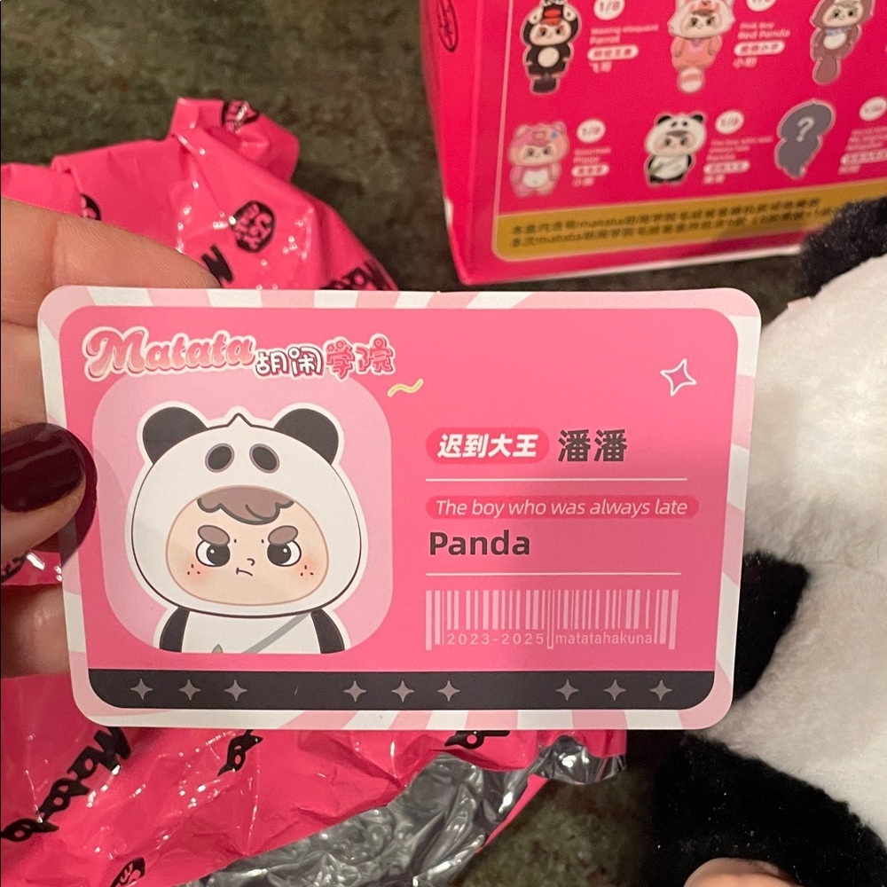 Baby Three Matata Chaos Campus Panda Plush Toy Change My Eyes - Picture 11 of 11